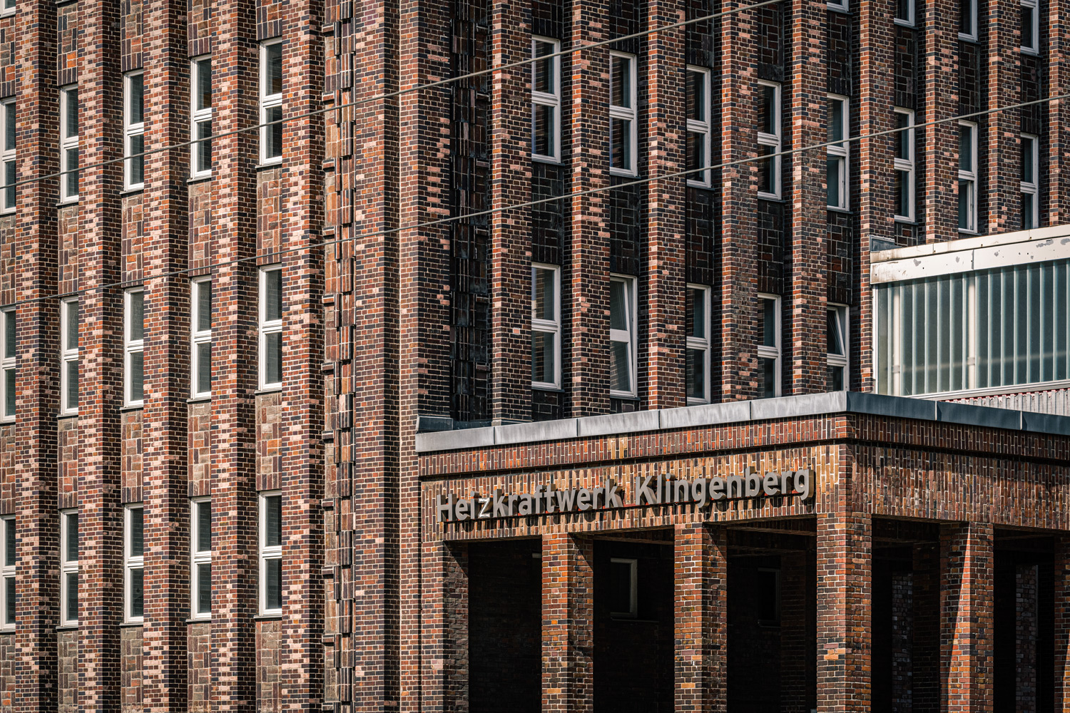 Detailaufnahme der fassade des Heizkraftwerks klingenberg, Berlin