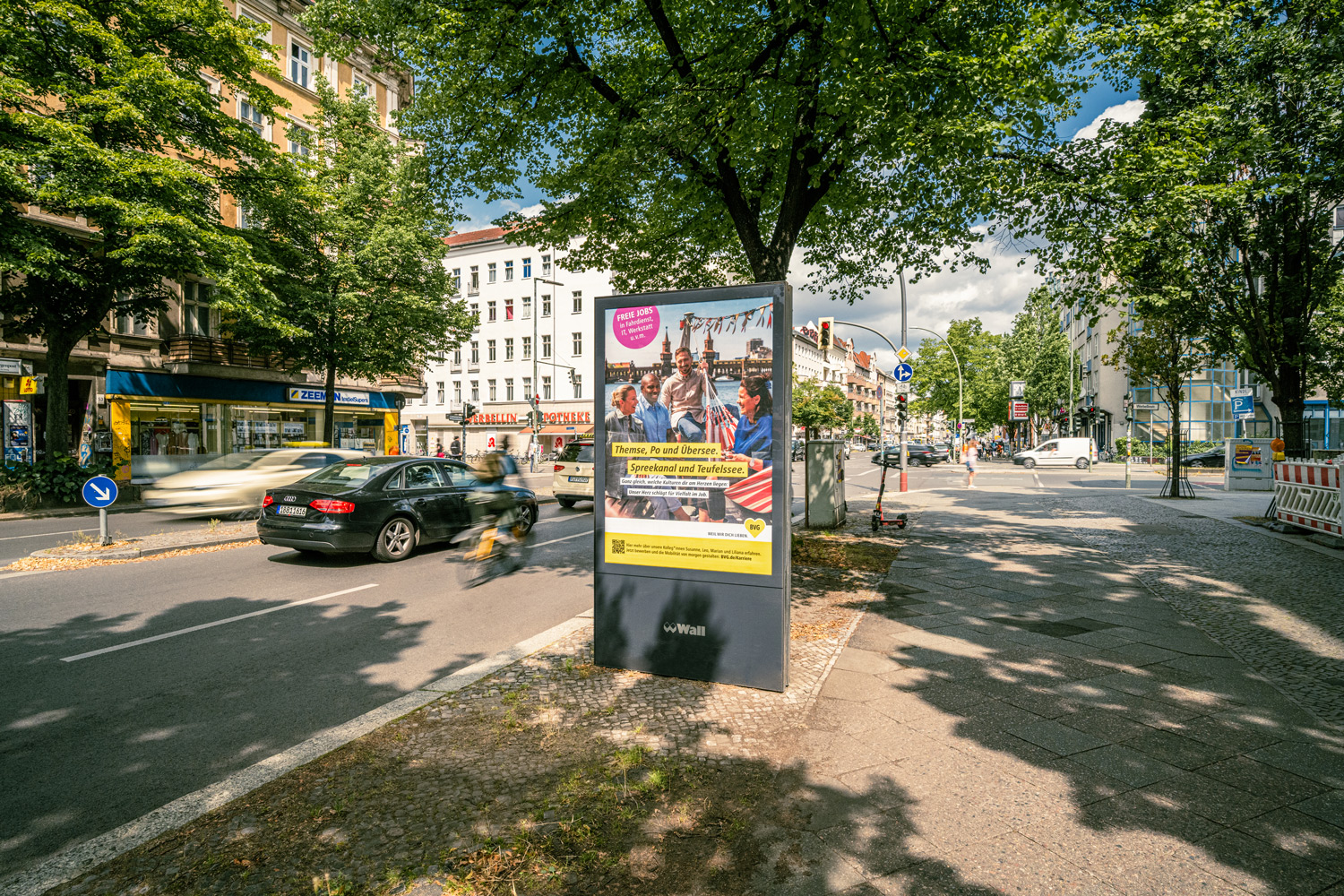 Recruiting Kampagne der BVG in der Hermannstraße
